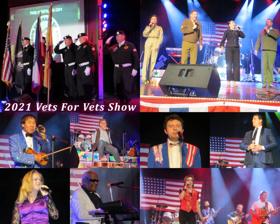 Scenes of the nonprofit Branson Veterans Task Force  2021 Vets For Vets Show during the Branson, Missouri Veterans Week in November 2021.  The annual show is free to military veterans, active troops, and spouses. BVTF also provides a variety of other free events along with its Veterans Village that provides military veterans a place to visit with each other, eat lunch, and enjoy free entertainment. (Image and Photos by USA Patriotism!)