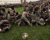May 23, 2025 - U.S. Marines with Battalion Landing Team 1st Battalion, 7th Marine Regiment, 31st Marine Expeditionary Unit, ground fight during a physical training event on Camp Hansen, Okinawa, Japan. The training included a grappling session in order to improve close-quarters combat skills; as well as, promote unit cohesion and encourage friendly competition between different companies within BLT 1/7. (Image created by USA Patriotism! from U.S. Marine Corps photo by Cpl. Angel Diaz Montes De Oca.)